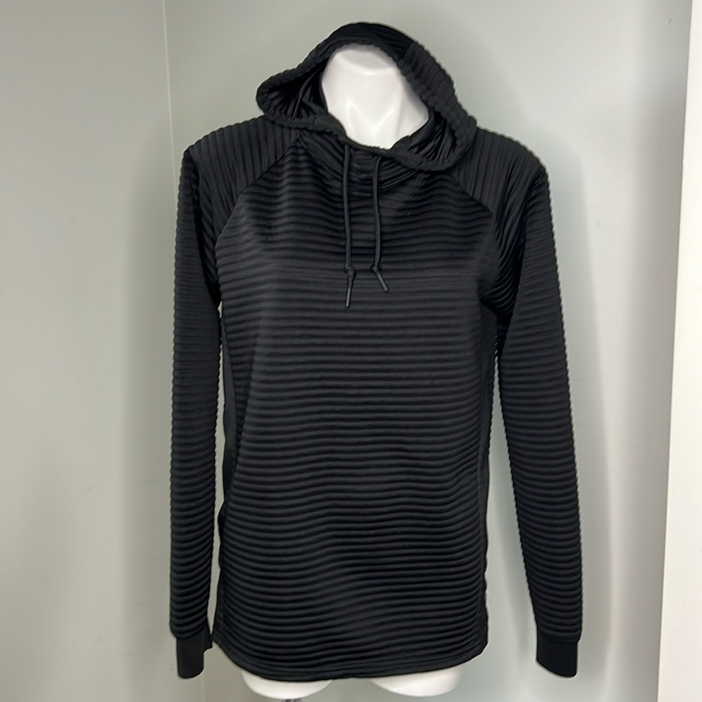 APANA Small Black Hoodie Athletic Top EUC